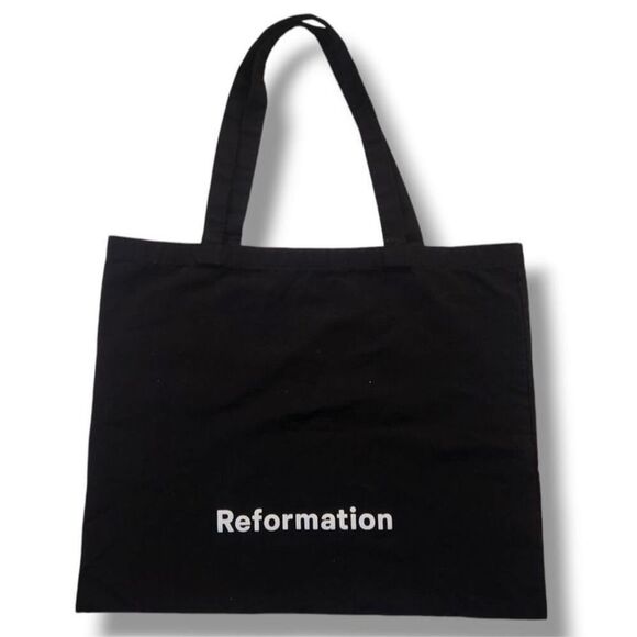 ✨Reformation Small Black Canvas Tote Bag✨ - Picture 7 of 10